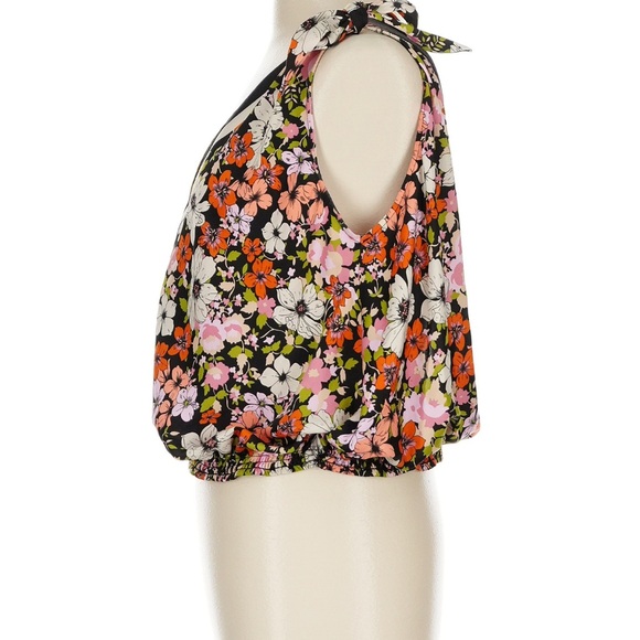 Free People Multicolor Floral V-Neck Blouse - Picture 3 of 5